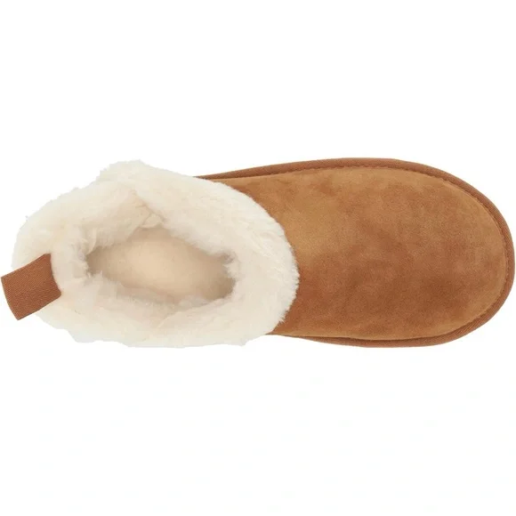Koolaburra Tan Slippers with Plush Lining and Rubber Sole - Picture 4 of 9